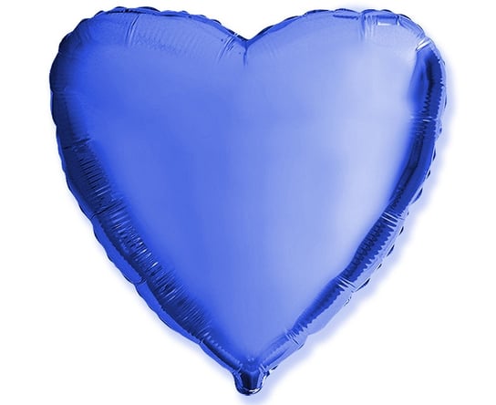 Balon foliowy, serce, 18", niebieski Flexmetal