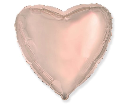 Balon foliowy, serce, 18", różowo-złoty Flexmetal