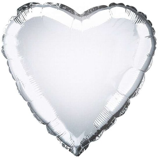 Balon foliowy, Serce, 18", srebrny Amscan