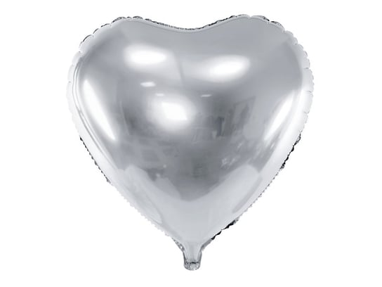 Balon foliowy, serce, 18", srebrny PartyDeco