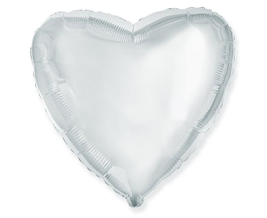 Balon foliowy, serce, 18", srebrny Unique