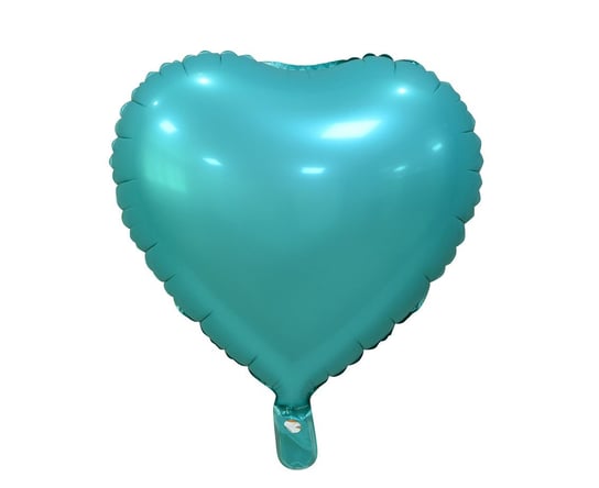 Balon foliowy, Serce, 18", turkusowy, matowy GoDan
