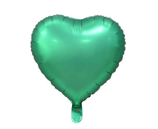 Balon foliowy, Serce, 18", zielony, matowy GoDan
