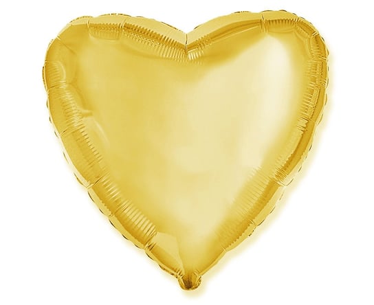 Balon foliowy, Serce, 18", złote Flexmetal Balloons