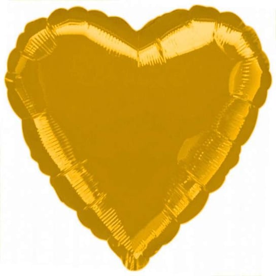 Balon foliowy, Serce, 18", złoty Amscan