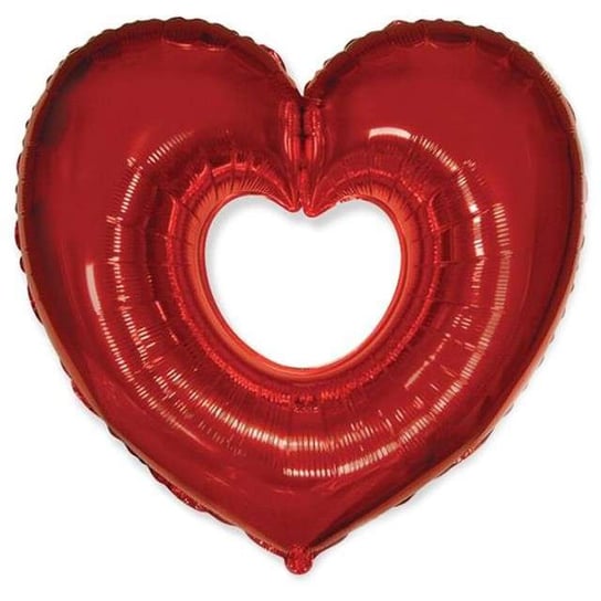 Balon foliowy, serce, 24", czerwony Flexmetal Balloons
