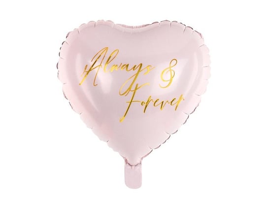 Balon foliowy Serce, 45 cm, jasny różowy PartyDeco