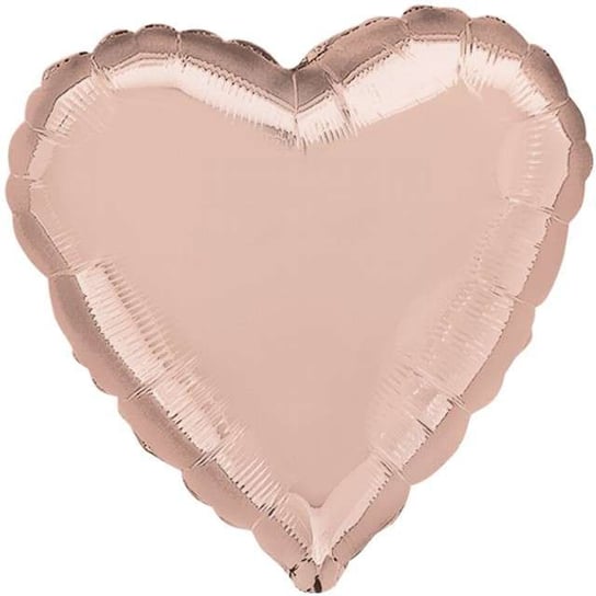 Balon foliowy, Serce, beżowy, 45 cm Amscan