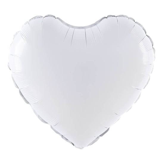 Balon foliowy serce białe wesele chrzest komunia 45 cm PartyPal