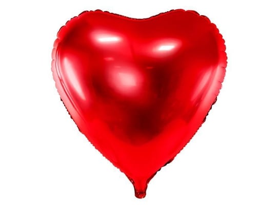 Balon foliowy, serce, czerwony, 72x73 cm Party Deco