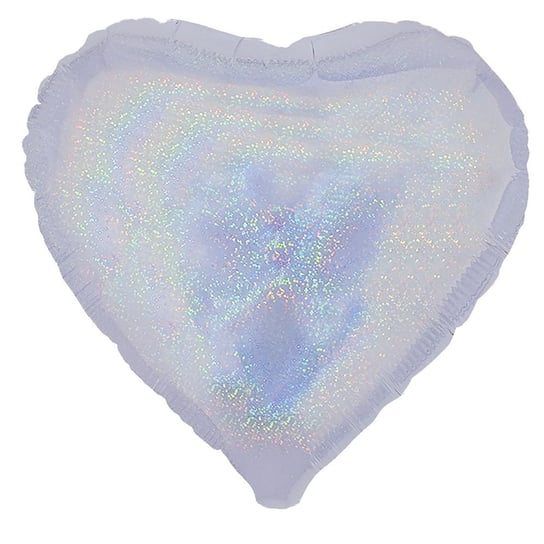Balon foliowy serce holograficzny srebrny 46cm PartyPal