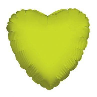 Balon Foliowy Serce, Limonkowy, 46 cm Amscan