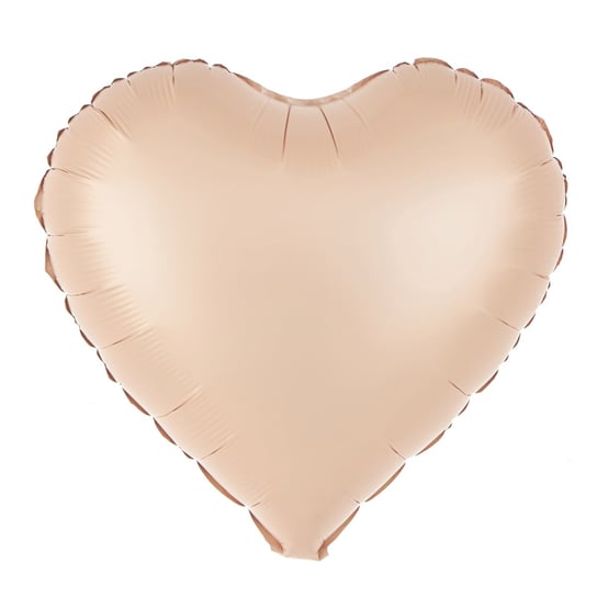 Balon foliowy serce matowy jasny karmelowy 45cm Inna marka