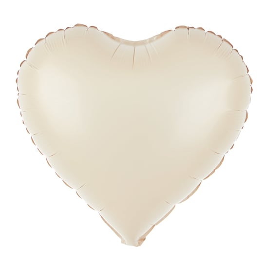 Balon foliowy serce matowy kremowy mleczny 45cm Inna marka
