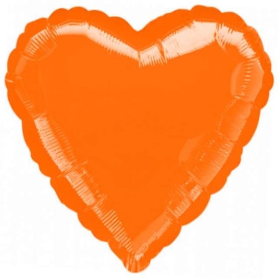 Balon foliowy, Serce, pomarańczowe, 46 cm Amscan