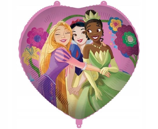Balon foliowy Serce Princess Live Your Story Disney,46 cm. 1 szt. ciężarek GoDan