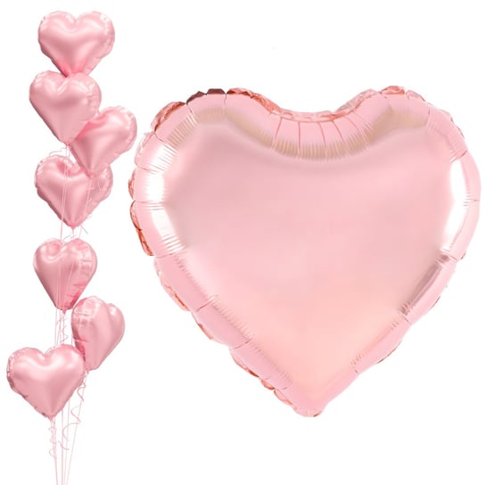 Balon Foliowy Serce Różowe Złoto Walentynki 45Cm ABC