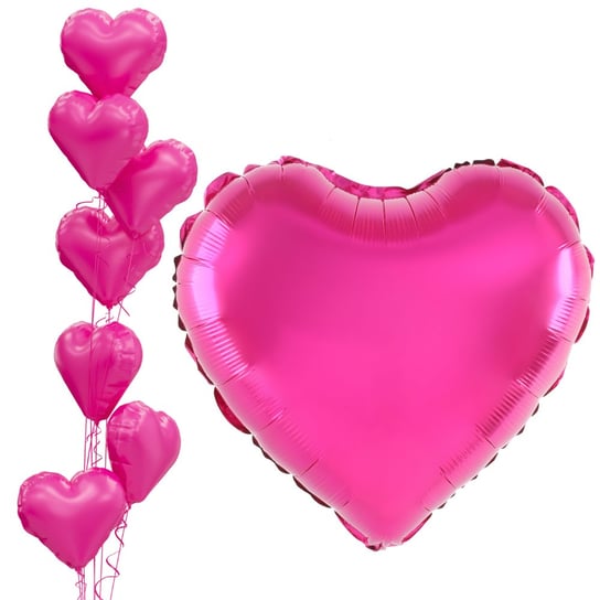 Balon Foliowy Serce Różowy Fuksja Walentynki 45Cm ABC
