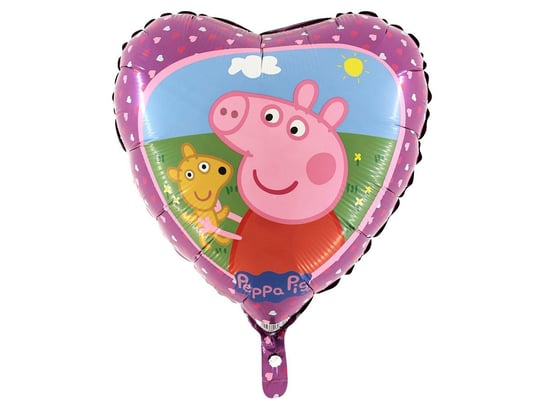 Balon foliowy serce Świnka Peppa - 46 cm Grabo Balloons