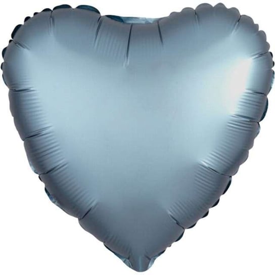 Balon foliowy, Serce, szary, 17" Amscan