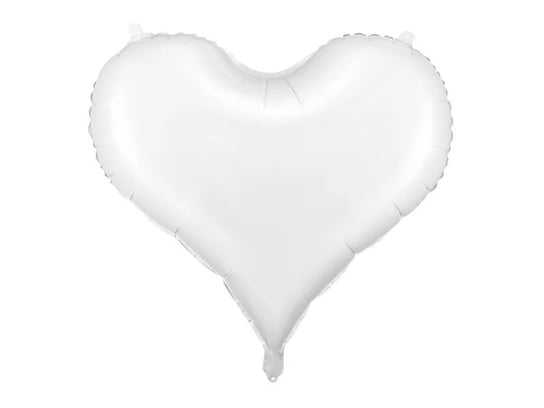Balon foliowy serce w kształcie serca białe serce dekoracja ozdoba na hel powietrze PartyDeco