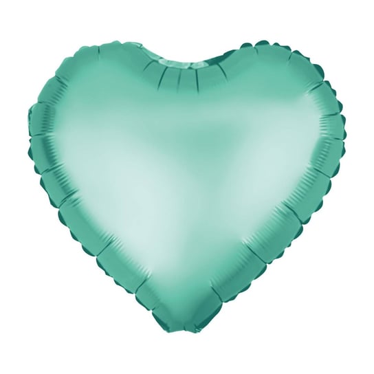 Balon foliowy serce zielone, matowe 46cm PartyPal