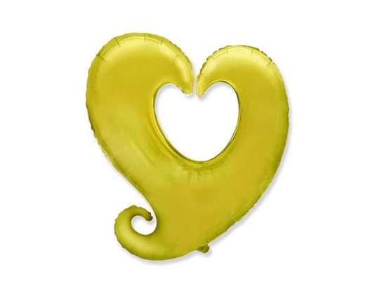 Balon foliowy serce złote - 60 cm - 1 szt. Flexmetal Balloons