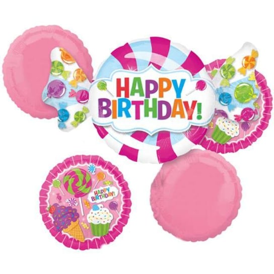 Balon foliowy, Słodkie Happy Birthday Amscan