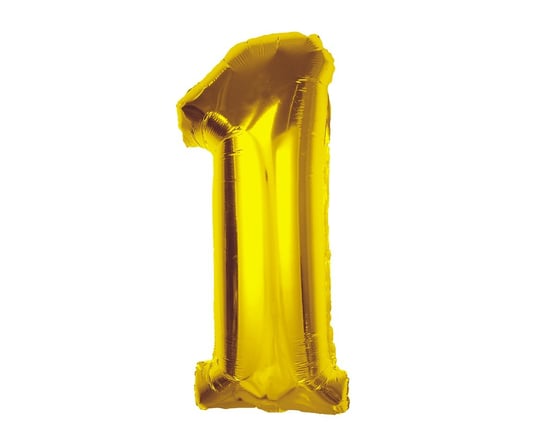Balon foliowy Smart, cyfra 1, złota, 92 cm GoDan