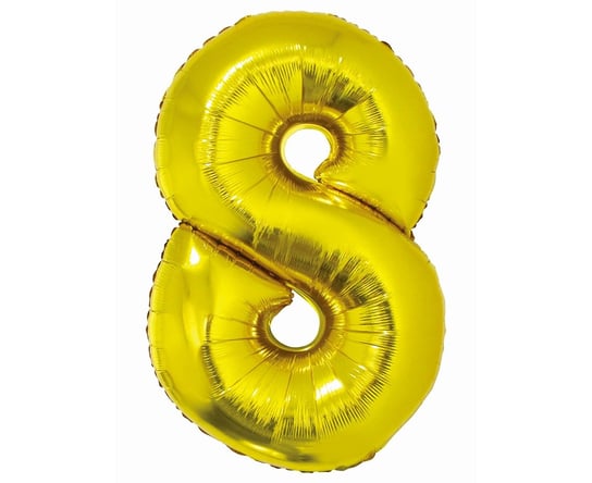 Balon foliowy Smart, Cyfra 8, złota, 76 cm GoDan