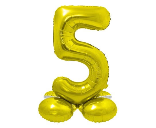 Balon foliowy Smart, Cyfra stojąca 5, złota, 72 cm Inna marka