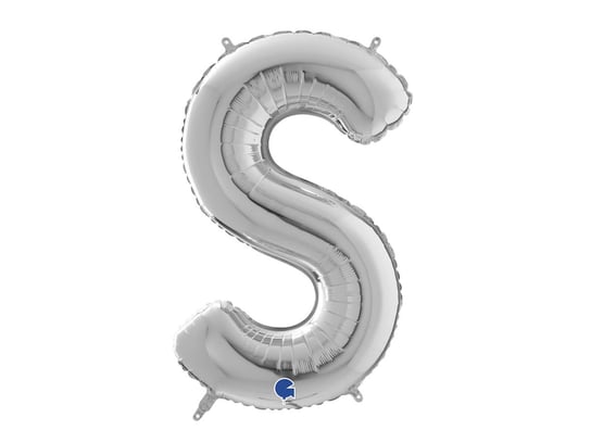 Balon foliowy srebrna litera S - 66 cm - 1 szt. Grabo Balloons