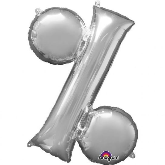Balon foliowy, %, srebrny, 91x91 cm AMSCAN
