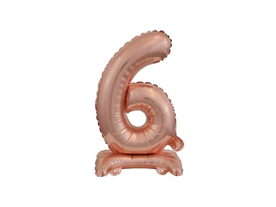 Balon foliowy stojący cyfra 6 różowe złoto - 38 cm - 1szt. Amscan