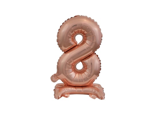 Balon foliowy stojący cyfra 8 różowe złoto - 38 cm - 1szt. Amscan