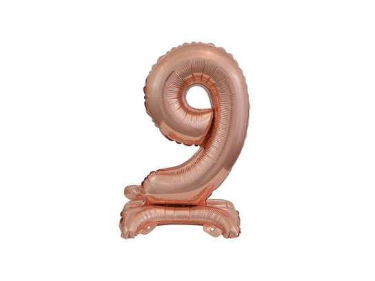 Balon foliowy stojący cyfra 9 różowe złoto - 38 cm - 1szt. Amscan