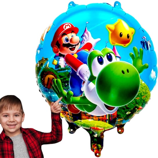 Balon Foliowy Super Mario Bros 52cm Galaxy