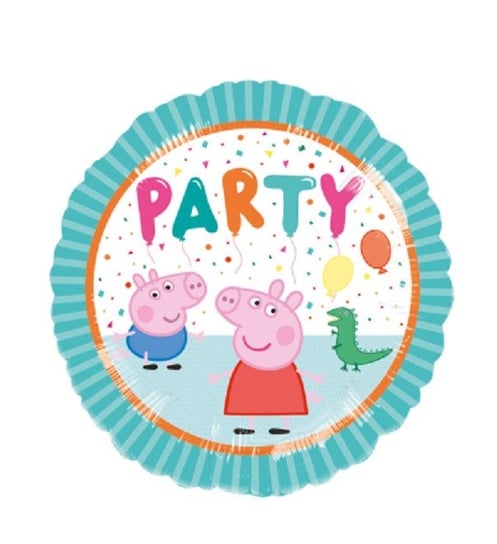 Balon foliowy świnka Peppa Pig okrągły kolorowy ABC