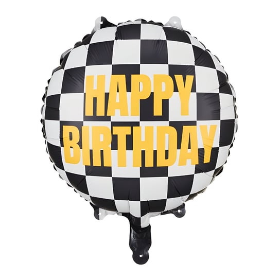 Balon foliowy Szachownica Happy Birthday 45cm ABC