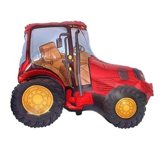 Balon foliowy traktor czerwony, 35 cm Flexmetal