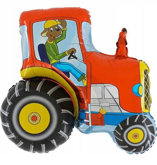 Balon Foliowy - Traktor Czerwony Grabo PartyPal