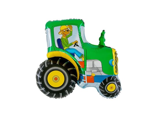 Balon foliowy Traktor zielony - 62 cm - 1 szt. Grabo Balloons
