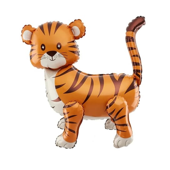 Balon foliowy tygrys stojący 3D, 58x56 cm PartyPal