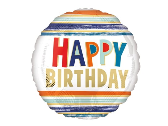 Balon foliowy urodzinowy Happy Birthday - 43 cm Amscan