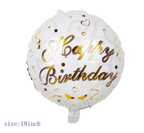 Balon Foliowy Urodzinowy Happy Birthday 45cm Inny producent