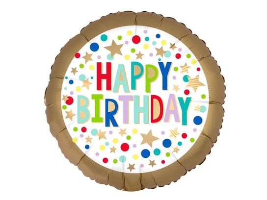 Balon foliowy urodzinowy Happy Birthday - cm Amscan
