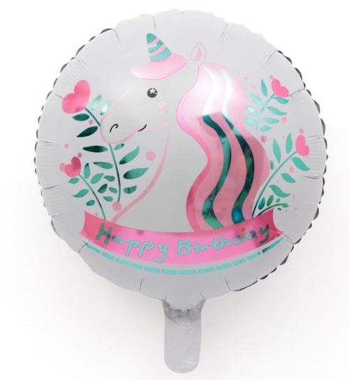 Balon foliowy urodzinowy Happy Birthday, Unicorn, 18" Party spot