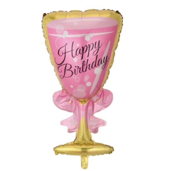 Balon Foliowy urodzinowy Kieliszek "Happy Birthday" (93cm*48cm) Party spot
