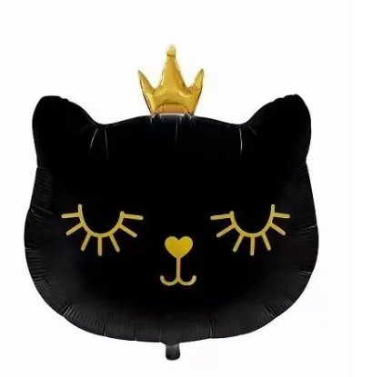 Balon Foliowy Urodzinowy Kot Czarny Duży 64cmx76cm Inna marka