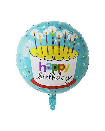 Balon Foliowy Urodzinowy Okrągły Z Motywem Tortu, 18" Party spot